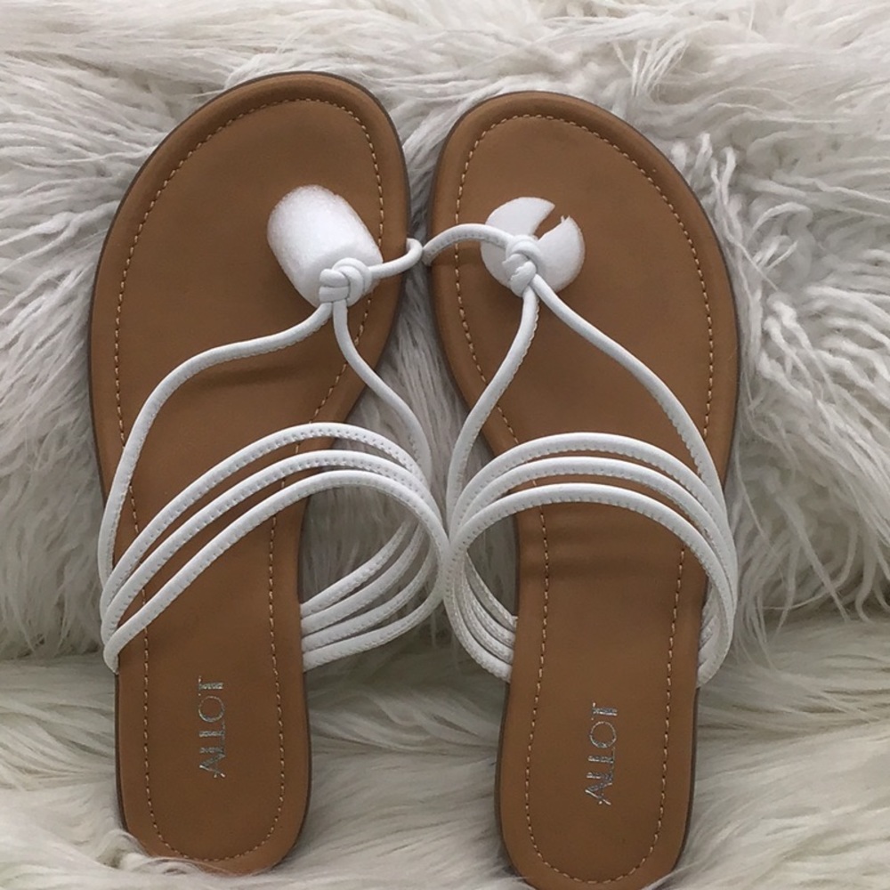 White Strap Flat Sandal
